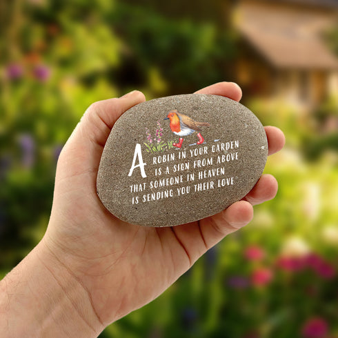 A Robin in Your Garden Pebble